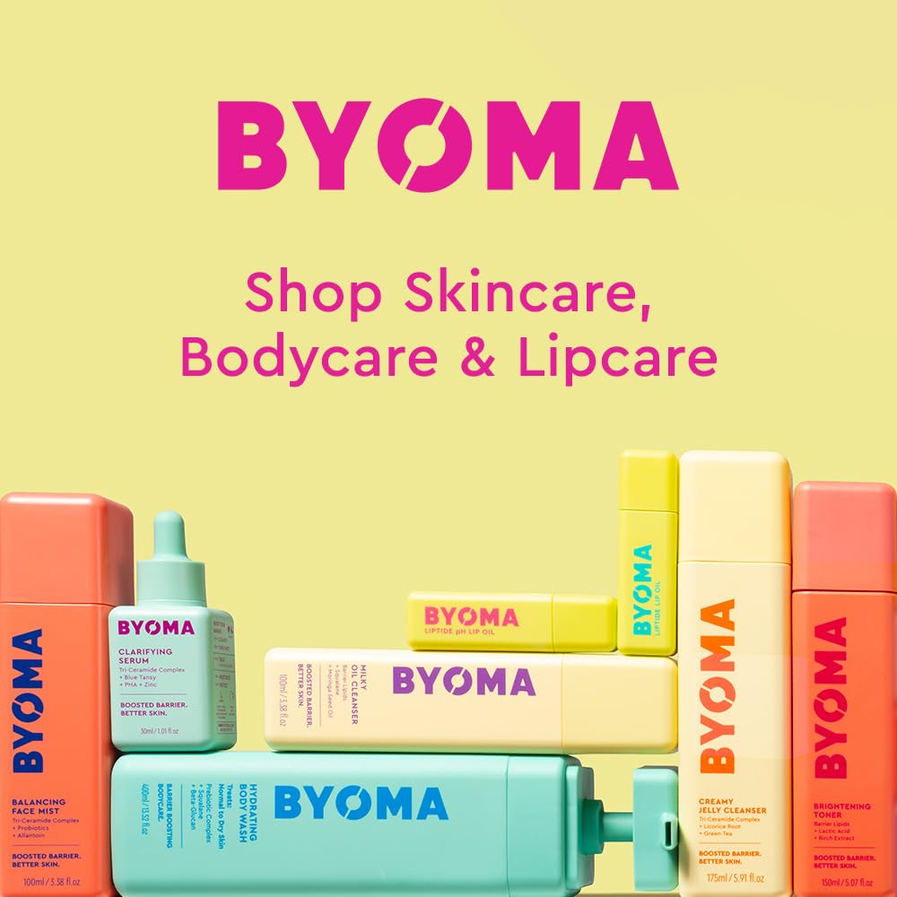 BYOMA Liptide open cap with label visible showing clear ingredient-forward branding benefit