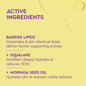 BYOMA cleanser emulsified milk on skin, rinses clean without residue benefit
