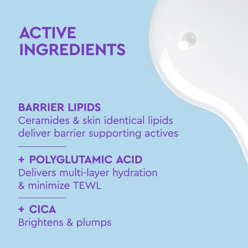 BYOMA applying milky toner to hand demonstrating lightweight moisturization