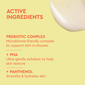 BYOMA applying polish in shower to smooth bumpy skin
