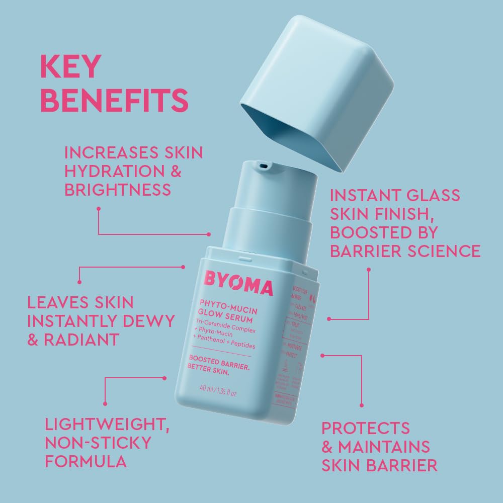BYOMA drop dispensing serum highlighting easy, controlled application benefit