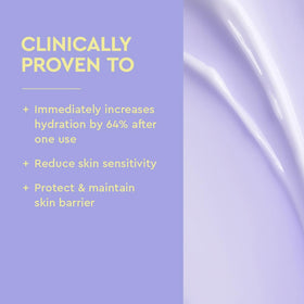 BYOMA creamy texture close-up highlighting rich hydration and quick absorption benefit
