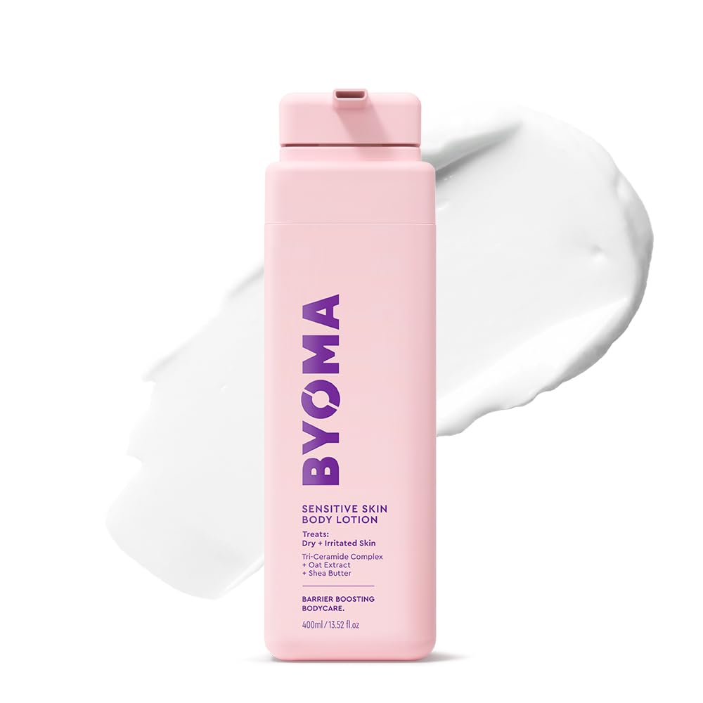 BYOMA front bottle view showing label and size, highlights soothing benefit