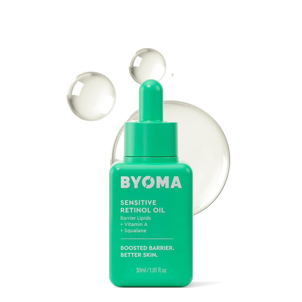 BYOMA front packaging showing clean bottle and benefits
