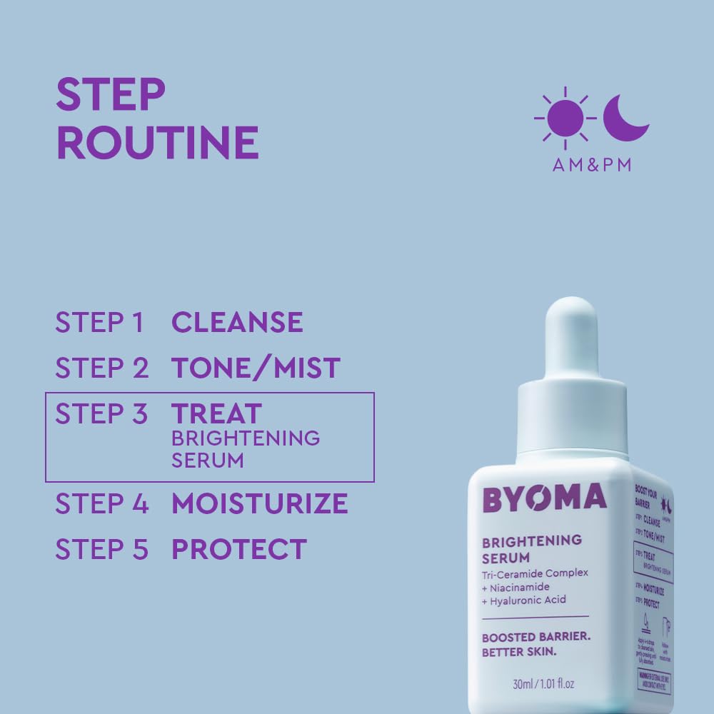 BYOMA applying serum on hands showing smooth absorption and glow
