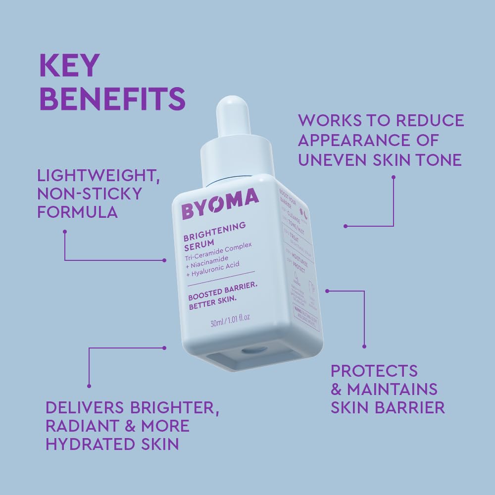 BYOMA pump close-up showing product label and easy, hygienic dispensing