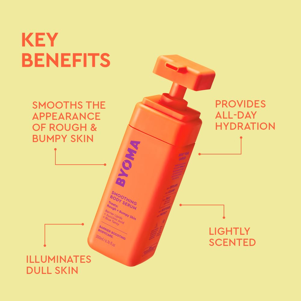BYOMA serum texture on hand, shows lightweight absorption and finish