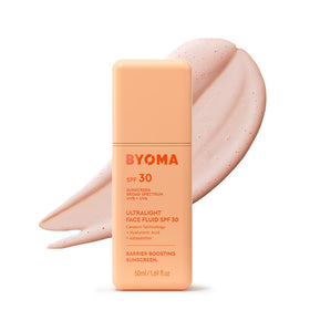 BYOMA front packaging showing clean SPF 30 design and easy pump