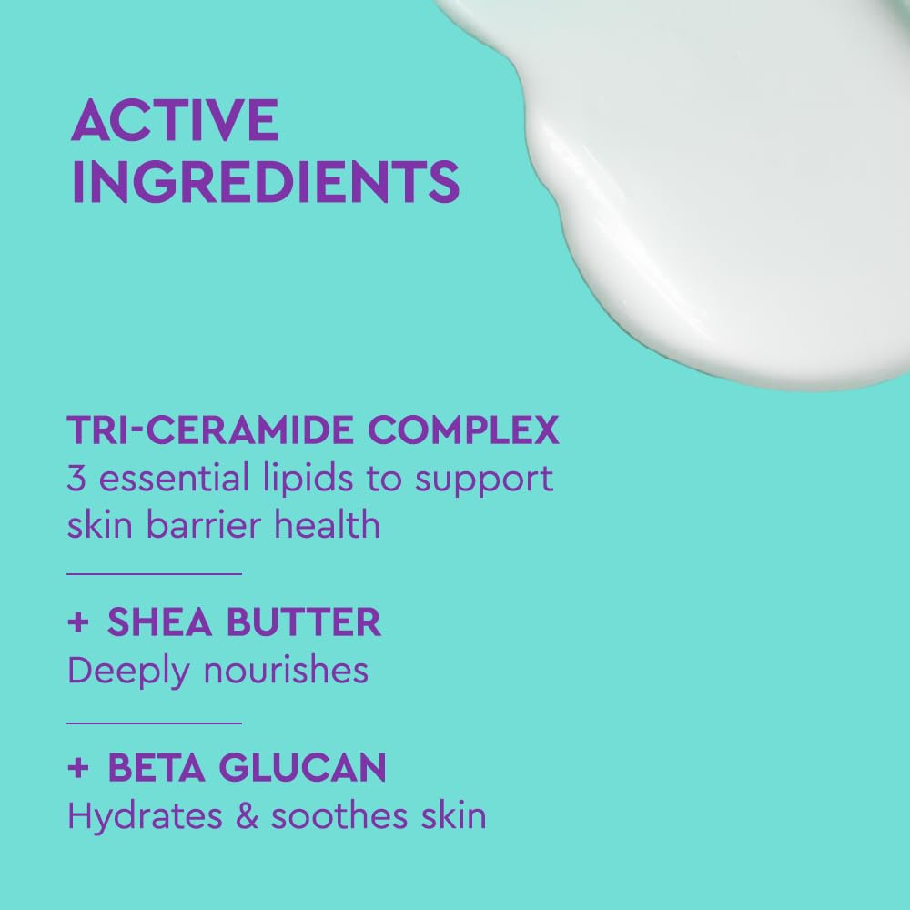 BYOMA ingredient trio display showing ceramides, beta glucan and their barrier benefit