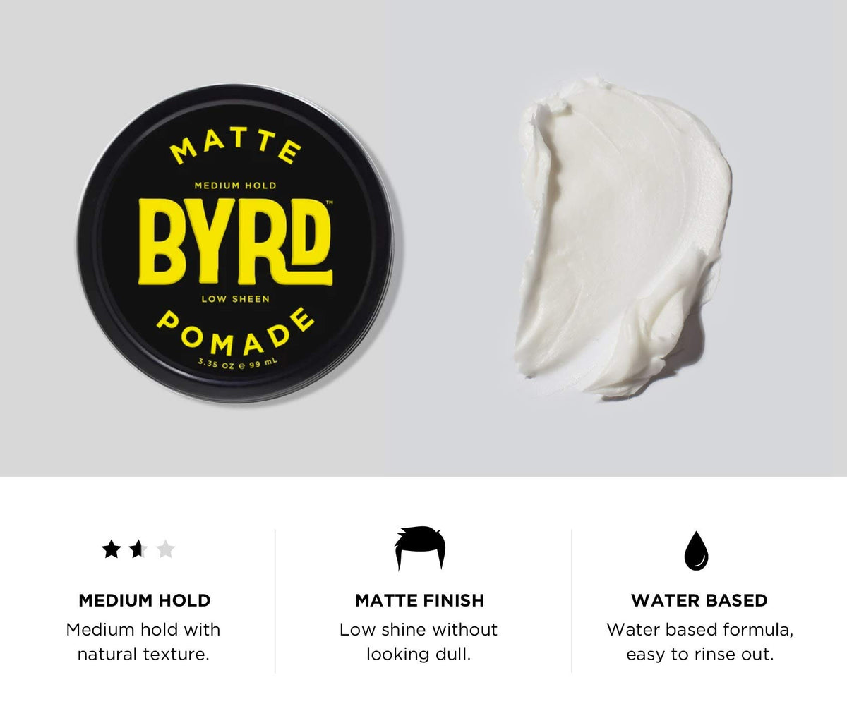 BYRD matte pomade lifestyle image at beach reflecting California-inspired surf aesthetic