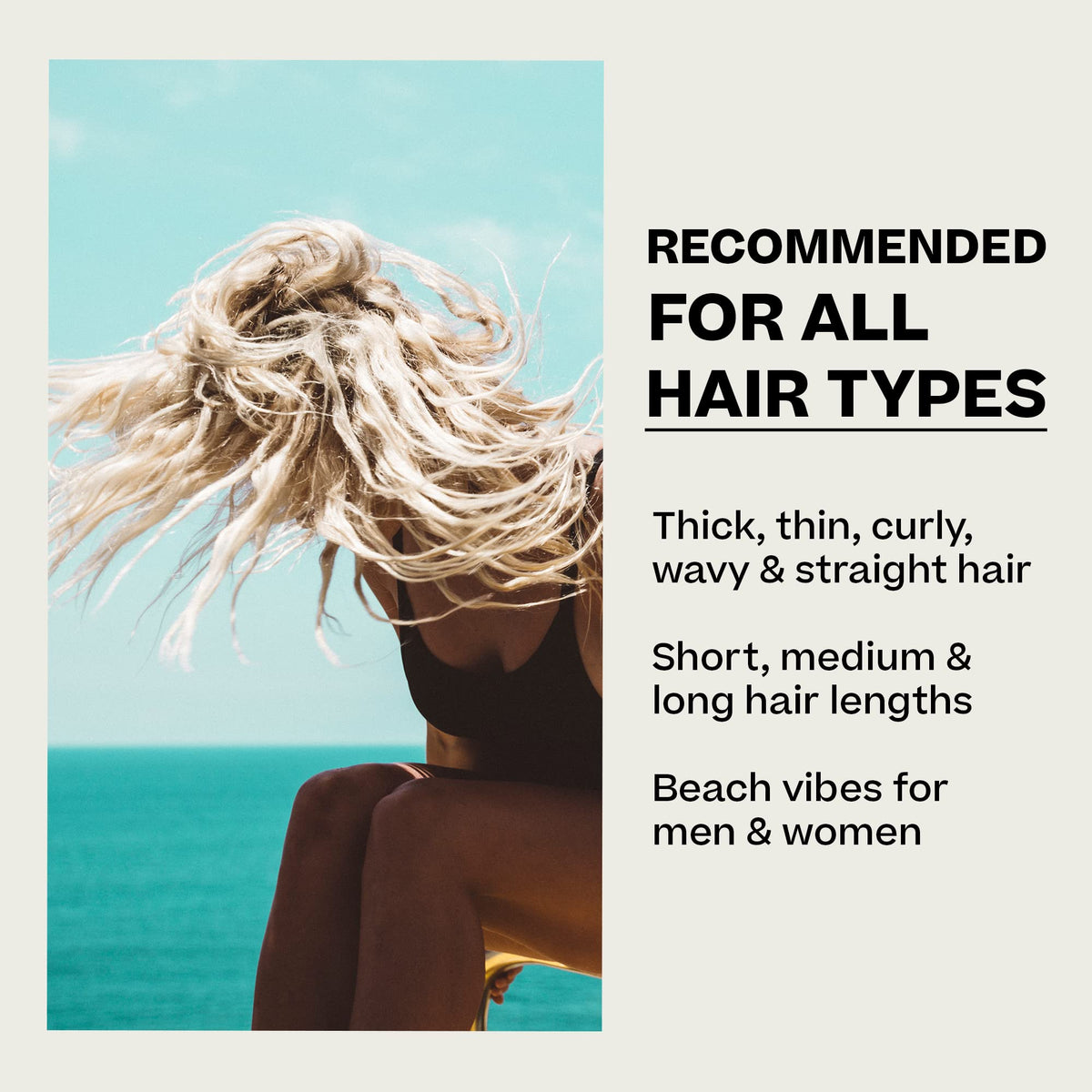 BYRD on damp hair illustrating added volume and natural waves benefit