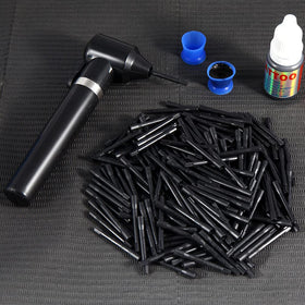 Bysiter top view stirring pigment in a bottle to achieve uniform color benefit