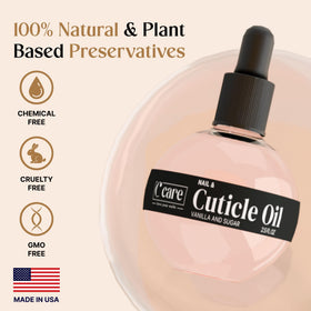 C CARE brush applicator detail, enabling even coverage and easy cuticle treatment