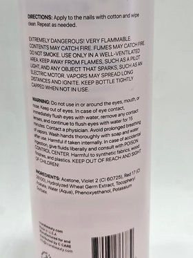 C CARE label close-up highlighting ingredients and professional strength benefit