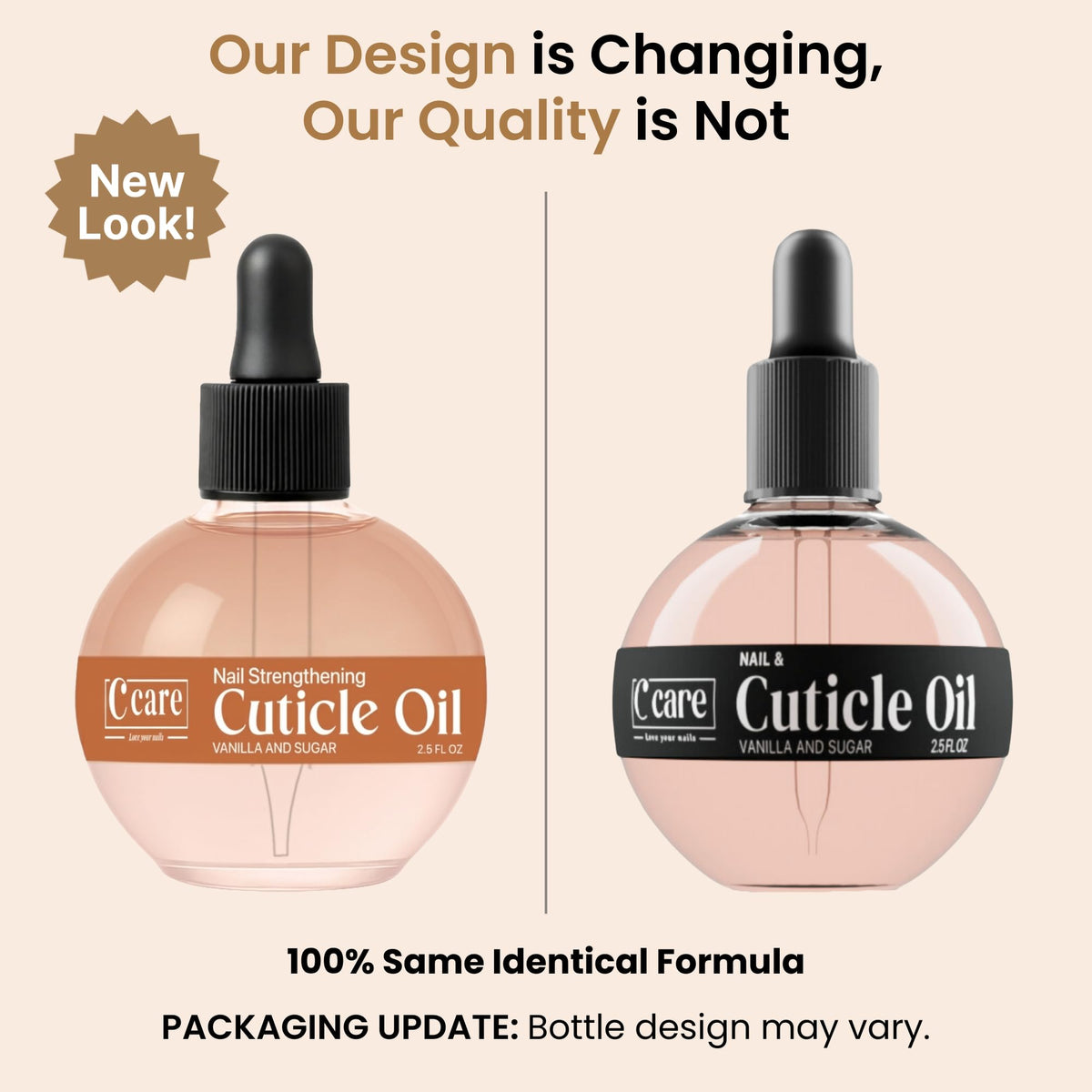 C CARE dropper releasing oil, demonstrating precise measurement and effortless application benefit