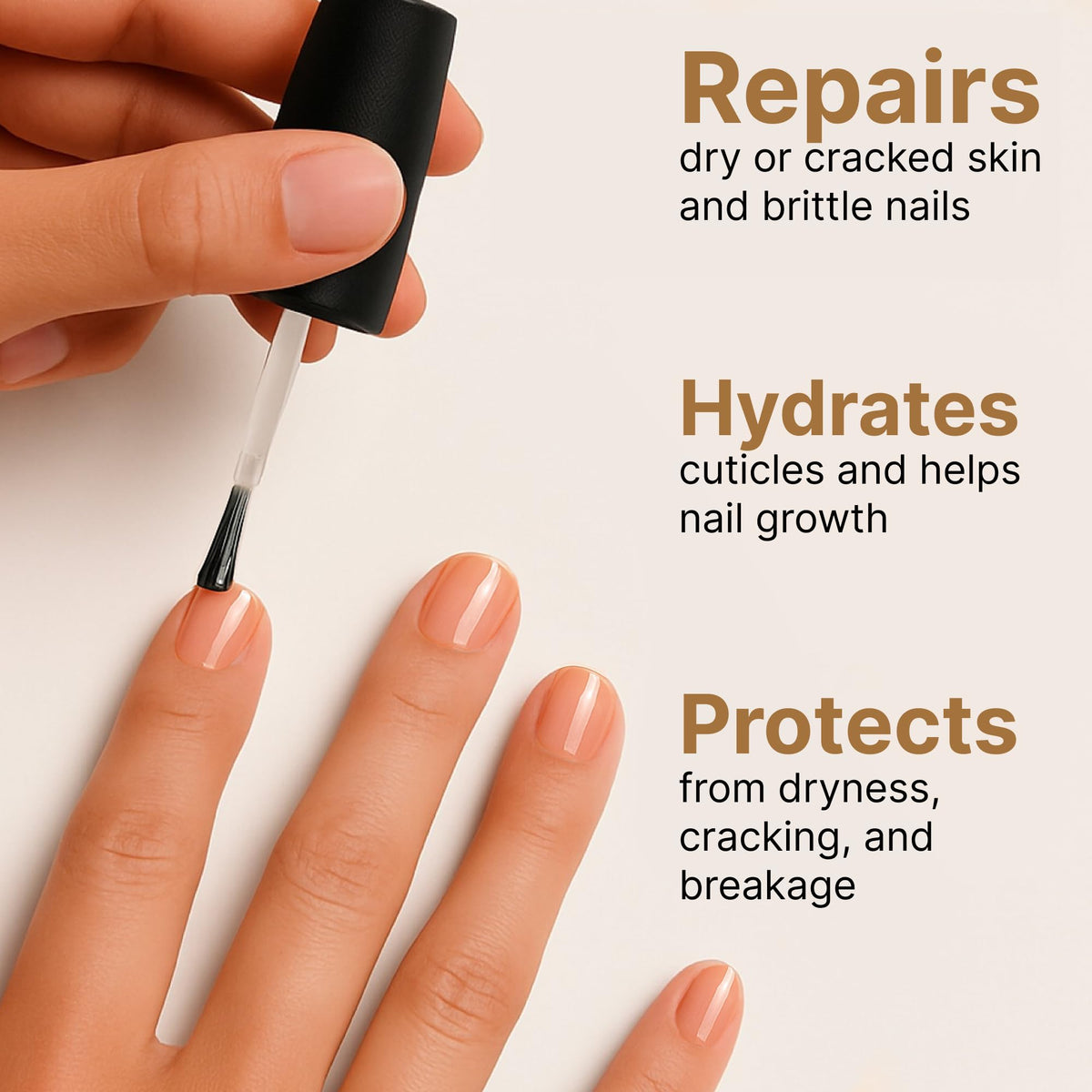 C CARE oil texture on skin, fast-absorbing formula providing non-greasy hydration