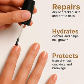 C CARE oil texture on skin, fast-absorbing formula providing non-greasy hydration