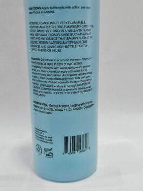 C CARE remover pouring detail highlighting smooth liquid texture for effective polish removal