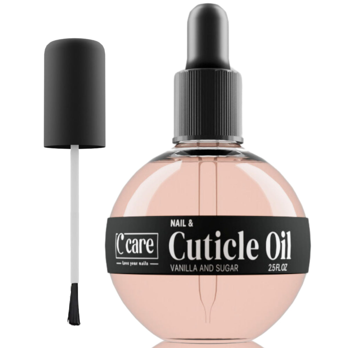 C CARE front packaging showing bottle and label, highlights spill-proof design and scent