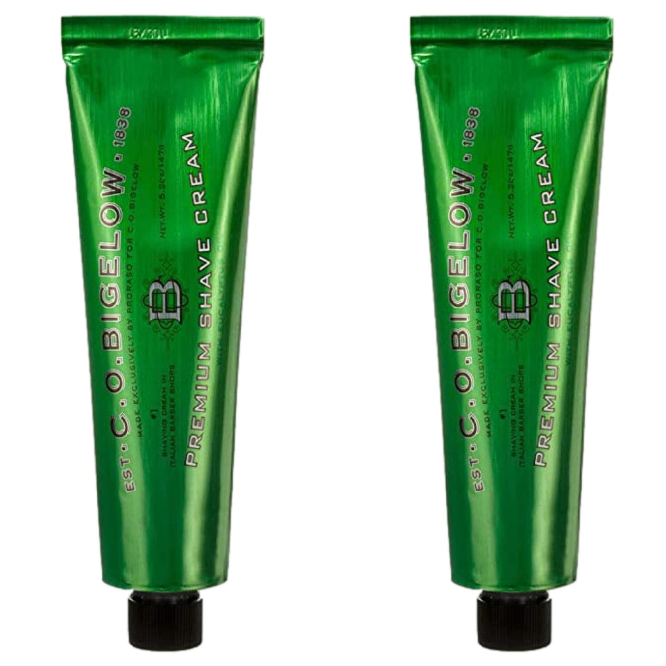 C. O. Bigelow front tub showing label and packaging benefit
