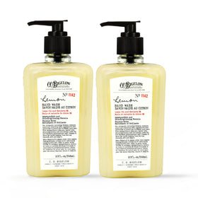 C. O. Bigelow front bottles showing lemon hand wash and refreshing benefit
