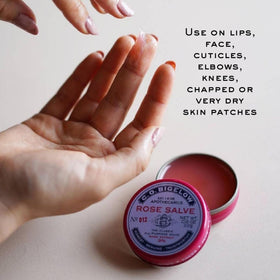 C. O. Bigelow ingredient label close-up highlighting natural oils and rose extract benefits