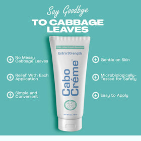 Cabocreme applied on model demonstrating targeted relief and calming effect