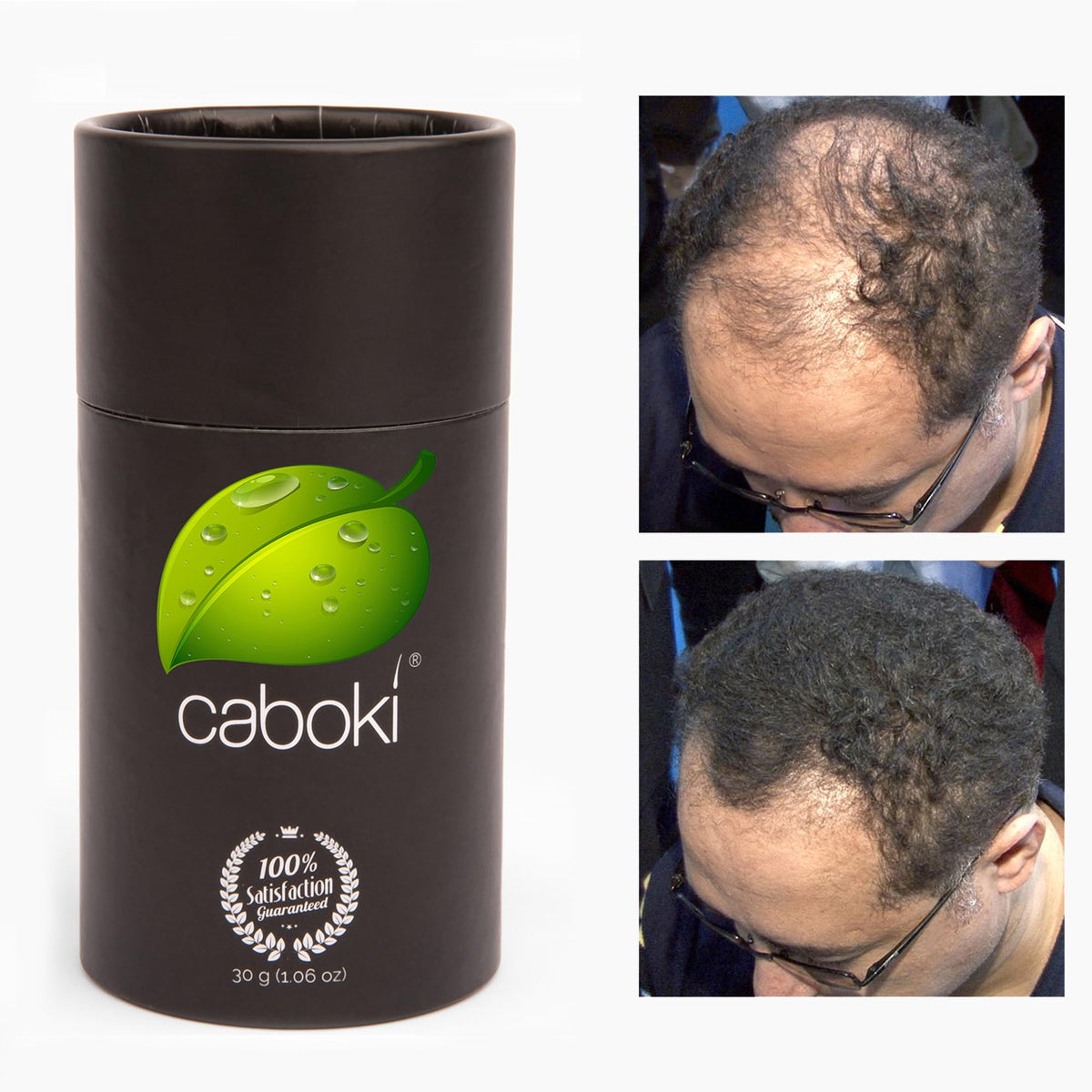 Caboki shampoo washout demo showing easy removal with regular shampoo