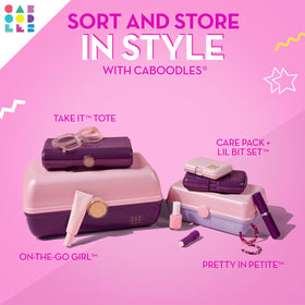 Caboodles in-hand travel use demonstrating portability and quick-access benefit