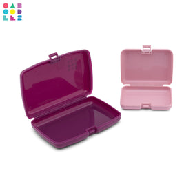 Caboodles inside a travel bag with essentials to illustrate tidy, grab-and-go packing