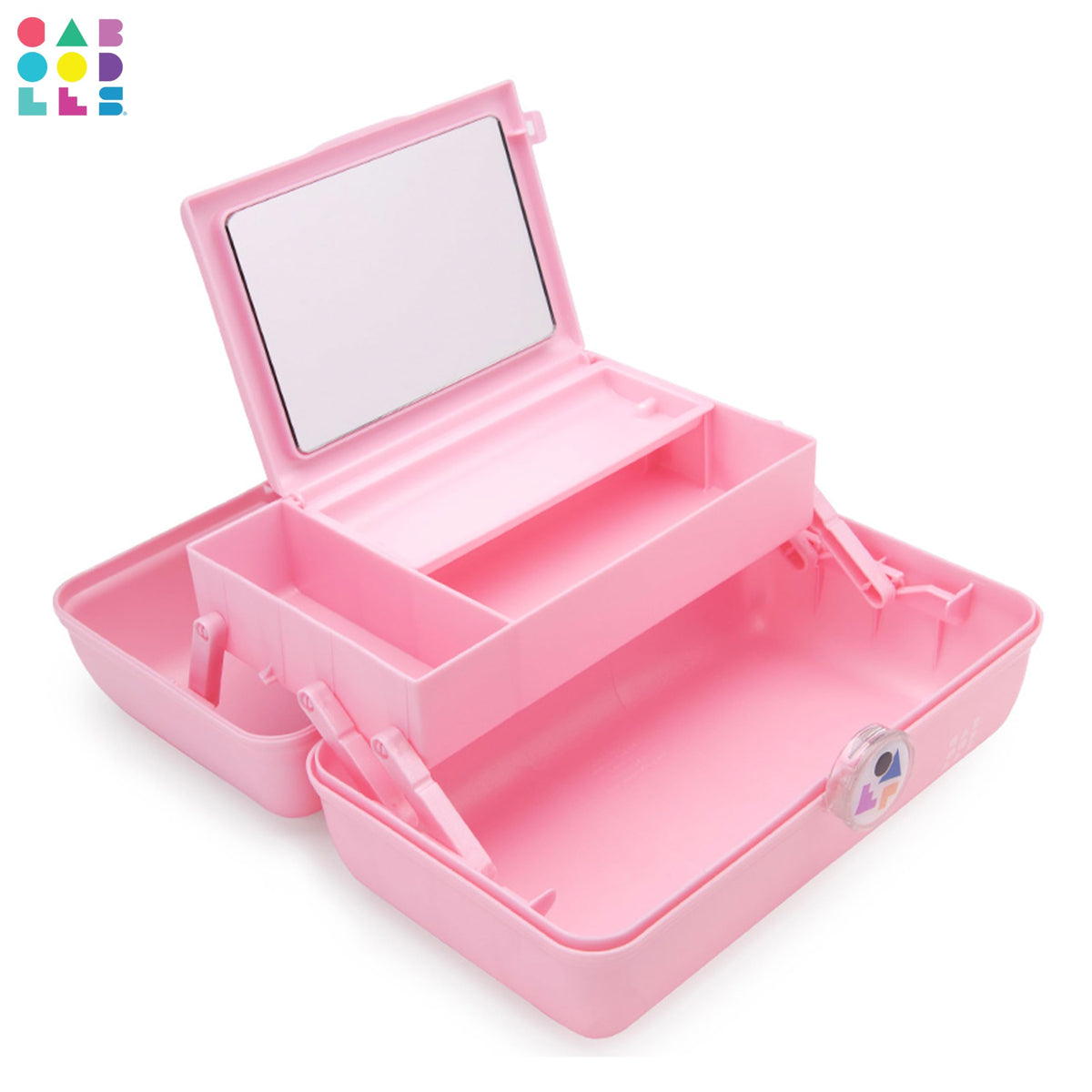 Caboodles on bathroom counter lifestyle shot showing stylish organization
