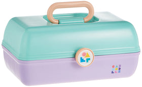 Caboodles built-in mirror visible for quick touch-ups and convenience