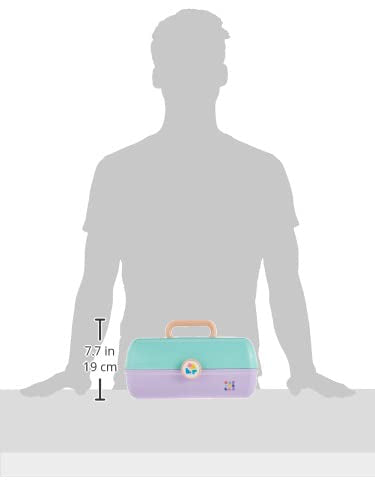 Caboodles deep bottom storage demonstrating room for brushes and palettes