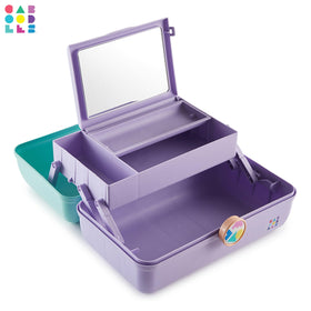 Caboodles lifestyle travel shot in backpack for organization on the go