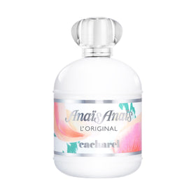 Cacharel Anais Anais front bottle showcasing elegant white opaline design and classic charm