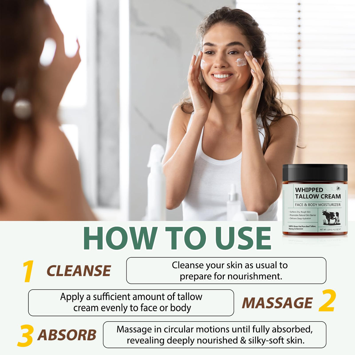 Cacukn jar on bathroom shelf in lifestyle scene suggesting daily use