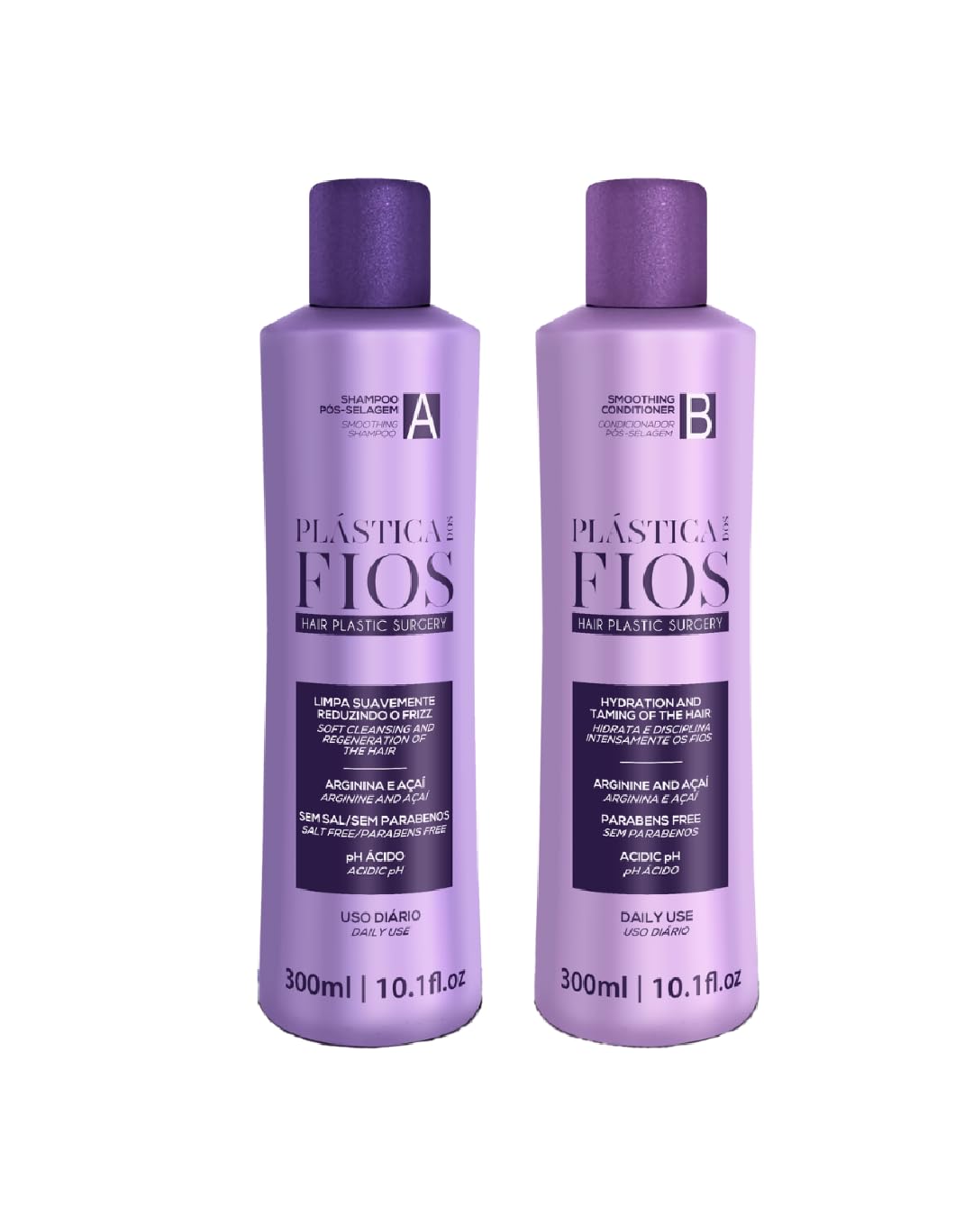 CADIVEU front packaging of Plastica Dos Fios kit showing bottles and benefits