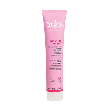 Cake Beauty front packaging of Curl Friend cream showing product label and size benefits