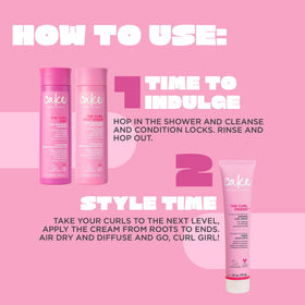 Cake Beauty jar held in hand indicating 6 fl oz size for travel-friendly benefit