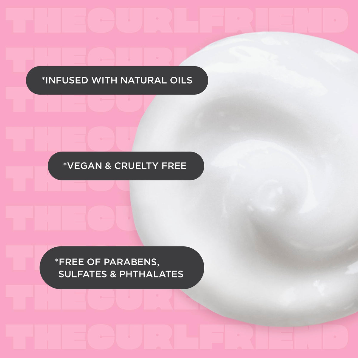 Cake Beauty bottle held in hand illustrating 10 ounce size and scale