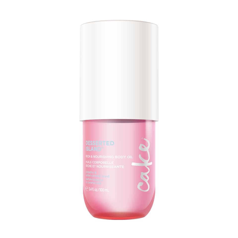 Cake Beauty front packaging showing bottle and label, highlights portable size
