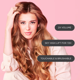 Cake Beauty in-use image blow-drying roots for extra lift and long-lasting volume