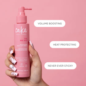 Cake Beauty product label showing ingredient claims and vegan cruelty-free badges