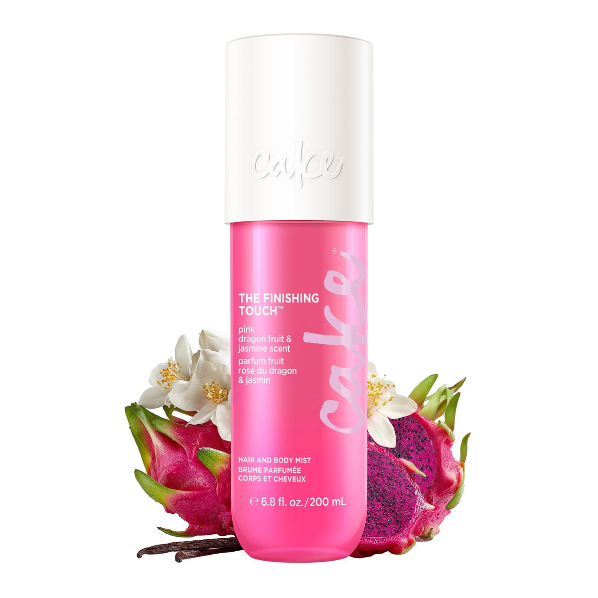 Cake Beauty bottle front packaging shows vibrant label and size benefit