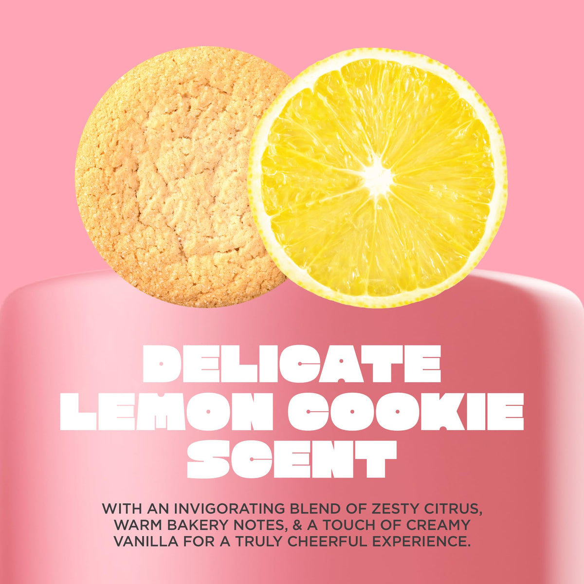 Cake Beauty size comparison display with 5.6 oz bottle to show scale and travel-friendly volume