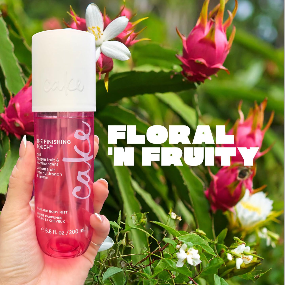 Cake Beauty mist on skin demonstrating lightweight feel and non-sticky finish