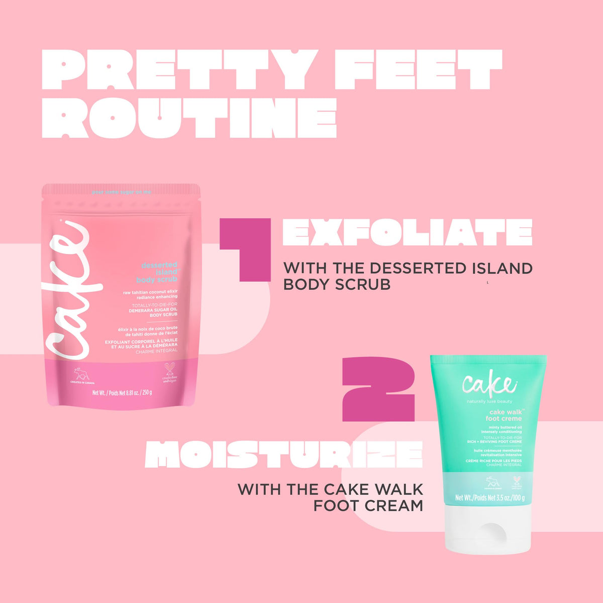 Cake Beauty lifestyle bathroom setting suggesting at-home spa comfort