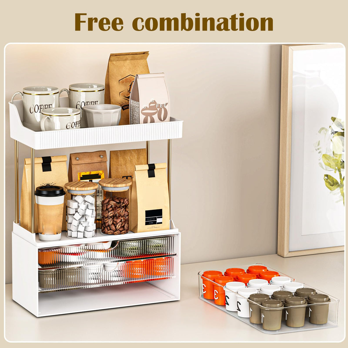caktraie drawer close-up highlighting smooth slide rails for stable use