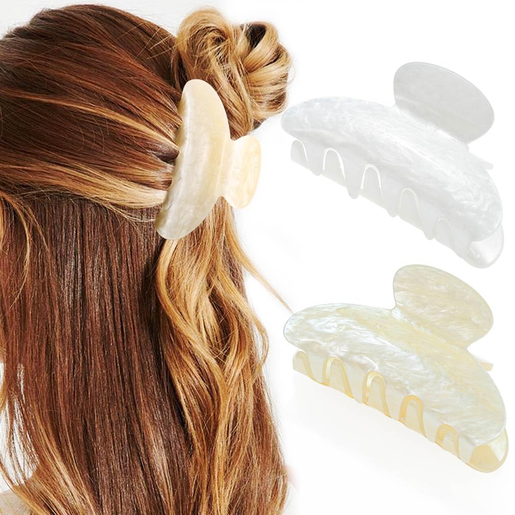 CAKURE front view of white and beige clips showing clean design and reliable grip