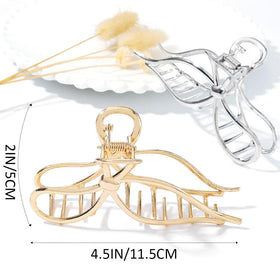 CAKURE gold bow clip side profile highlighting hinge and metal build benefit